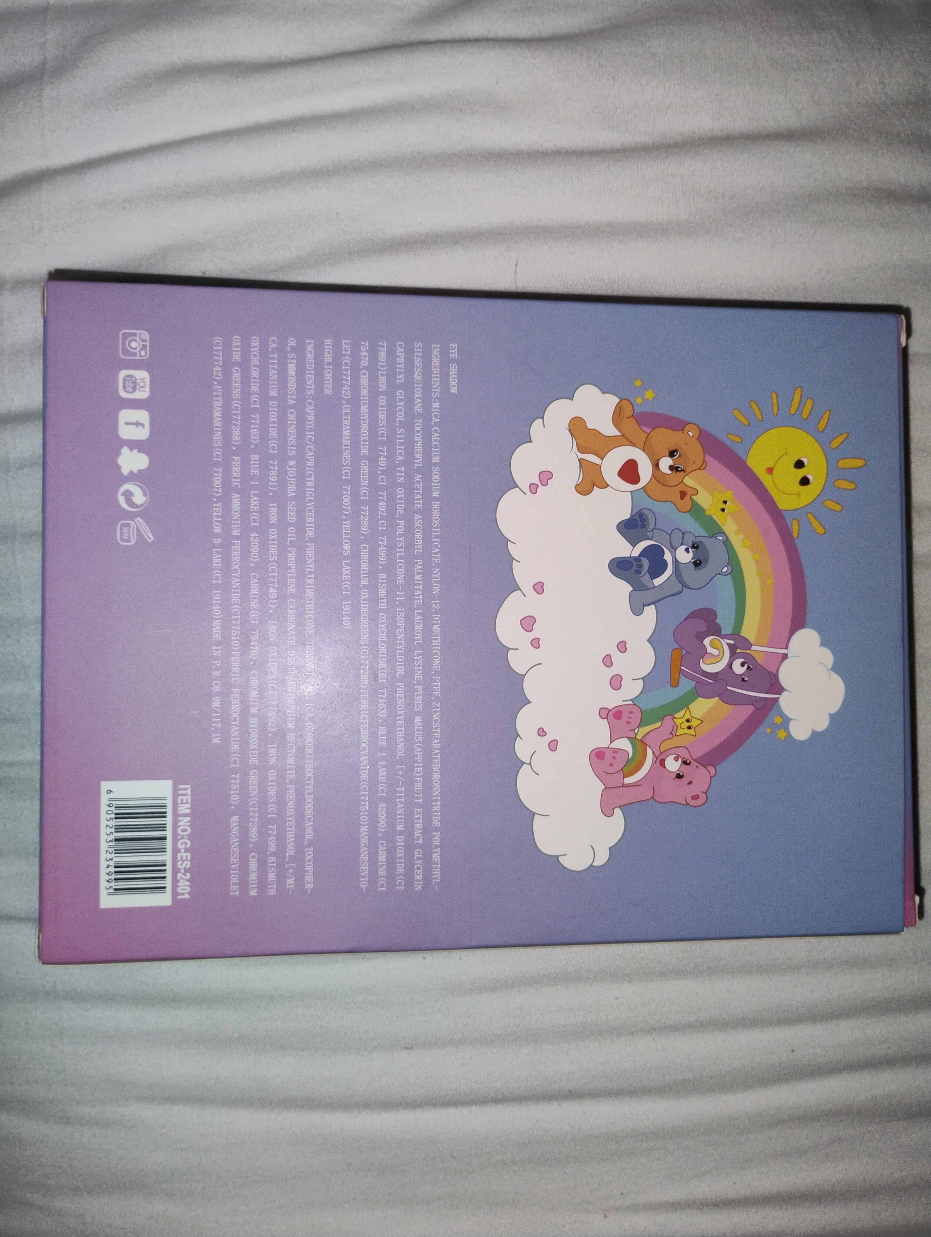 Care bear 117 eye shadow pallet