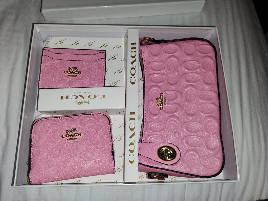 Brand new pink coach purse set