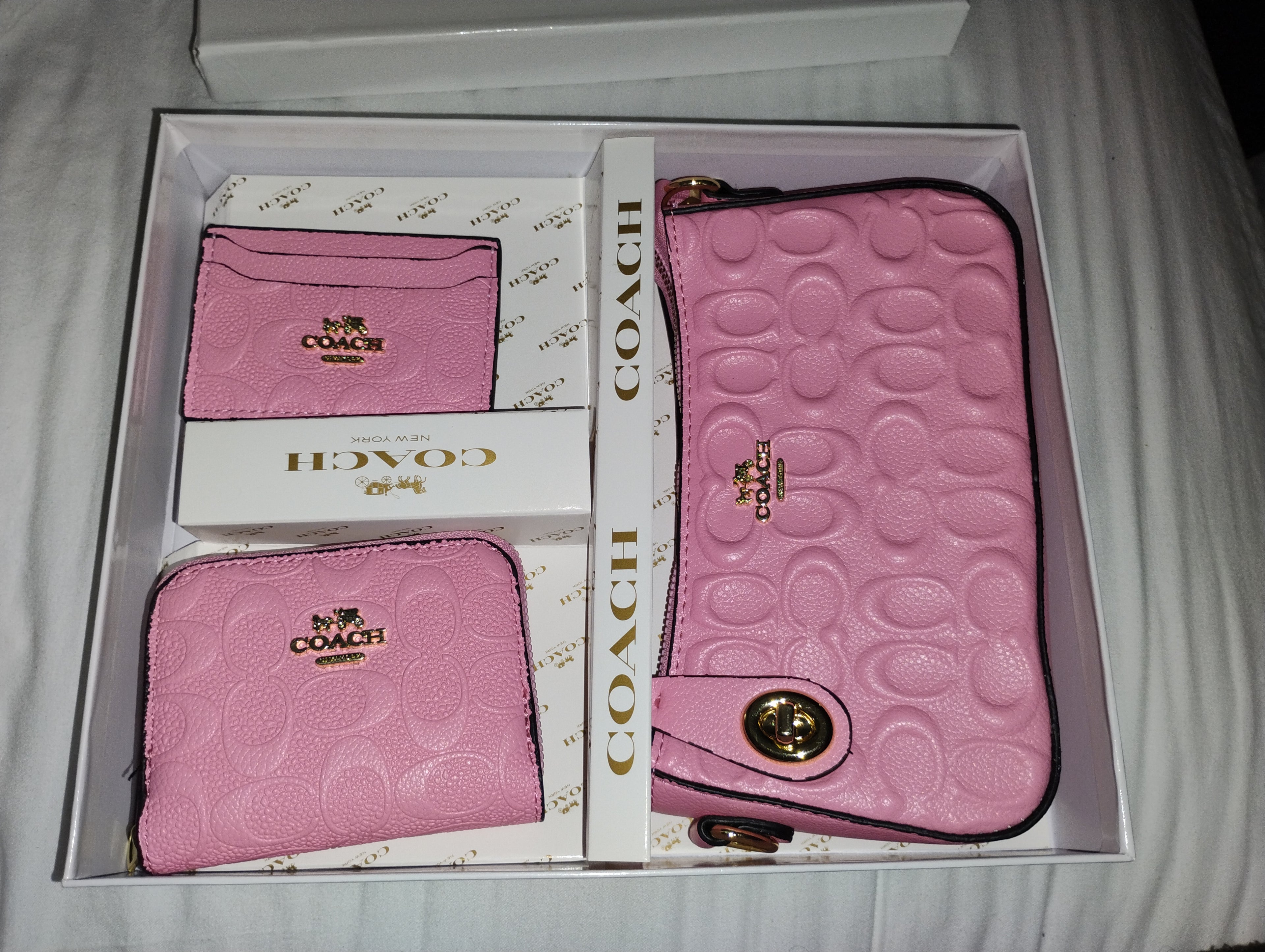 Brand new pink coach purse set
